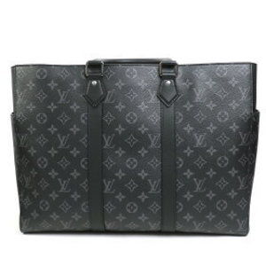 Louis Vuitton FLAT BAG Eclipse Black Noir Black Tote Duffle Large LV
